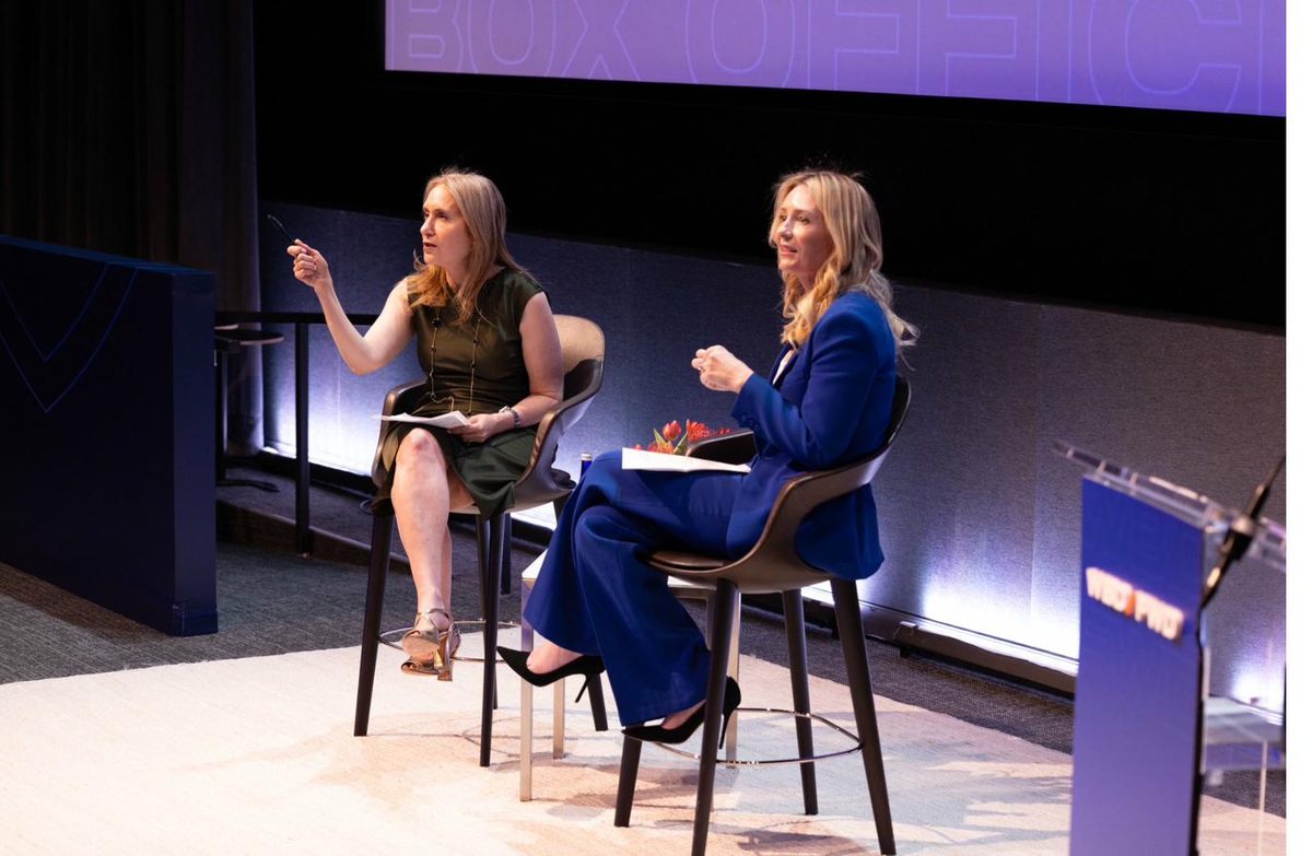 Laura at a panel discussion